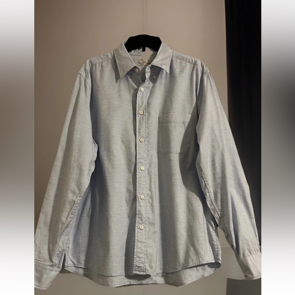 Faherty Men's Sky Blue Casual Button-Down Shirt